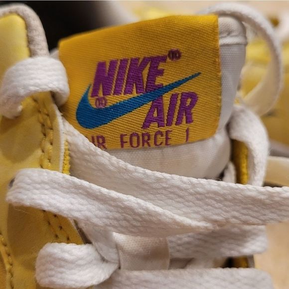 Nike Air force 1 RARE Low Yellow Graphic  Sneakers - Picture 8 of 9